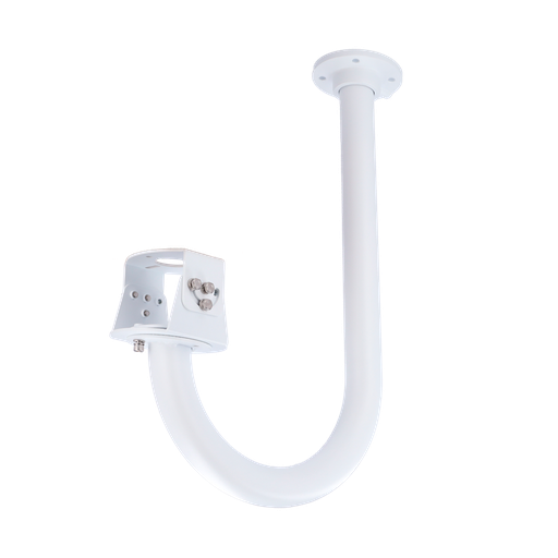 Support mural - Pour dômes motorisés - Convient pour une utilisation en extérieur et en intérieur - Couleur blanche - Passe-câble